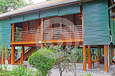 Ho Chi Minhâ€™s Stilt House, Hanoi Vietnam Stock Photo